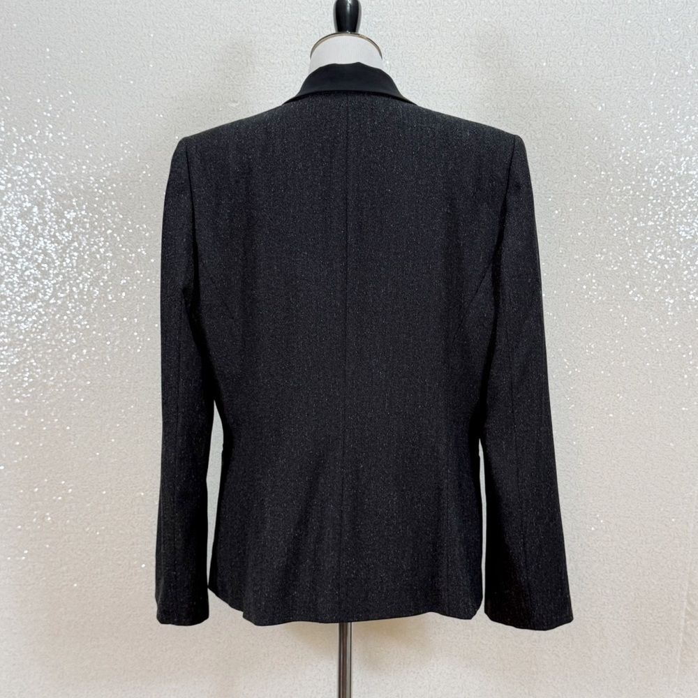Antonio Melani Black Structured Blazer Jacket Size 14 Career Office Business - Picture 9 of 11